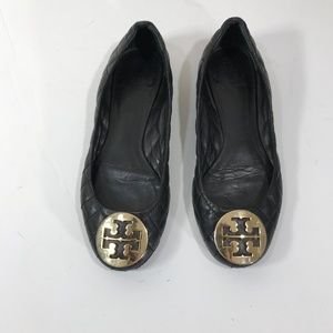 Tory Burch Black Quilted Flats Size 8